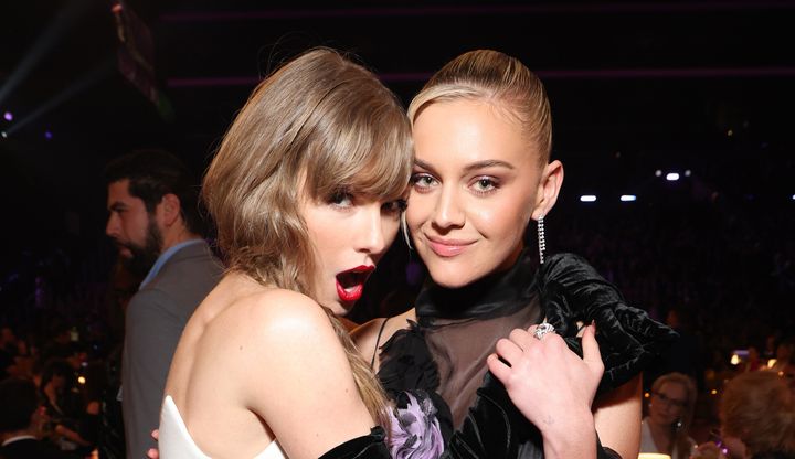 Swift and Ballerini pose together at the Grammys on Sunday. 