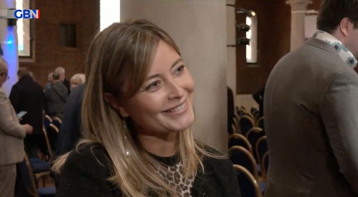 Holly Valance speaking to GB News at the PopCon event