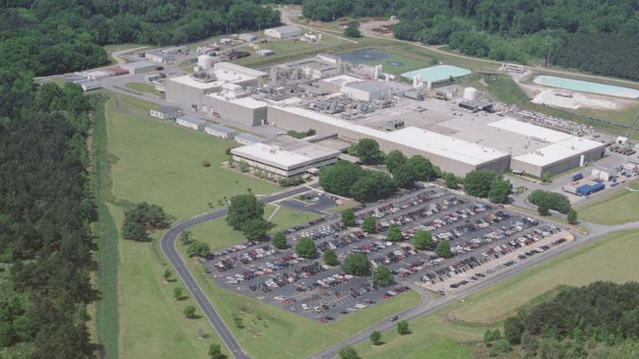 An aerial view of the Westinghouse Electric Company's Columbia Fuel Fabrication Facility in South Carolina.