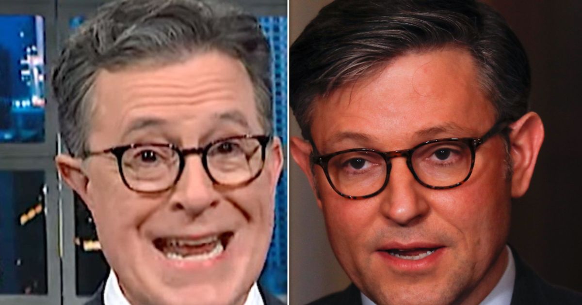 Stephen Colbert Spanks Mike Johnson With ‘Porn’ Crack For The Ages