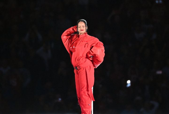 Rihanna performing at last year's Super Bowl