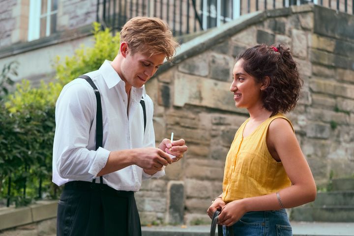 Leo Woodall and Ambika Mod in Edinburgh in the first episode of Netflix's One Day