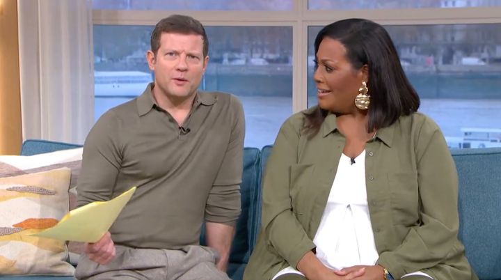 Dermot O'Leary and Alison Hammond on the set of This Morning