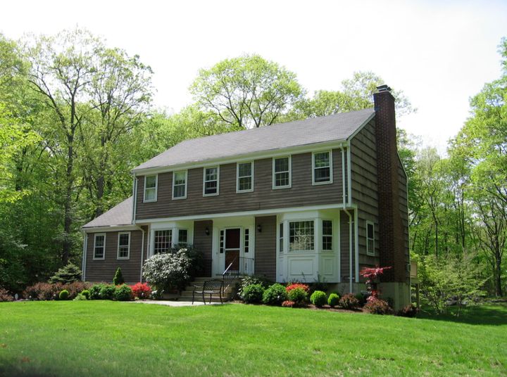 The author's Connecticut home where she lived with G and her daughters before moving to California.