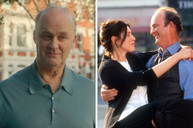 Tim McInnerny in One Day (left) and with Gina McKee in Notting Hill (right)