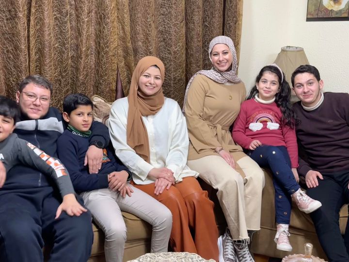 Yasmeen Elagha is pictured with her family in Gaza last year, including her cousins Hashem, second from left, and Borak, far right.