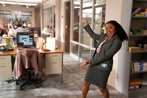"Abbott Elementary" creator and star Quinta Brunson appears in a scene from Season 3 of the hit ABC sitcom. The show's fourth season will begin in October.