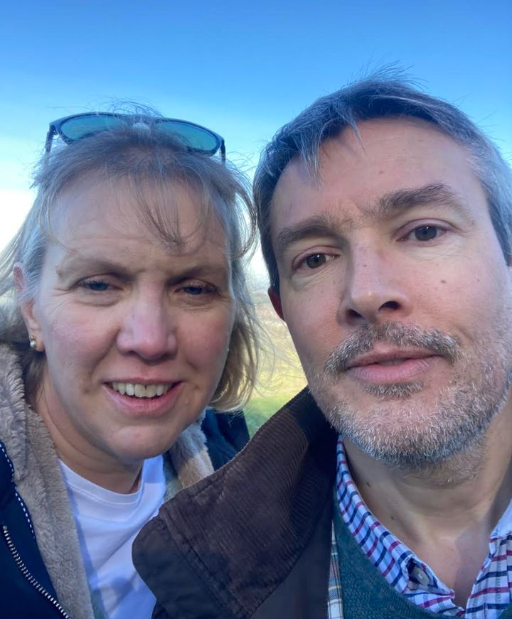 The author and her husband, Simon, are pictured in 2023.