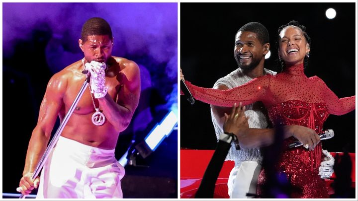 Usher and Alicia Keys ignited the stage during their duet of My Boo