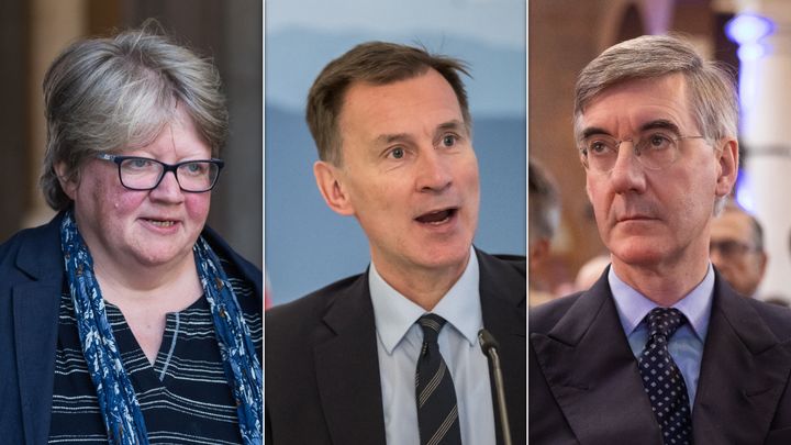 Therese Coffey, Jeremy Hunt and Jacob Rees-Mogg