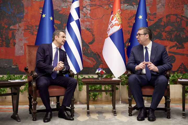 Ο Κυριάκος Μητσοτάκης συναντήθηκε με τον Πρόεδρο της Σερβίας, Αλεξάνταρ Βούτσιτς