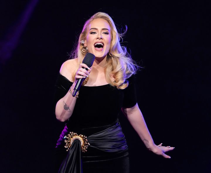 Adele performing in Las Vegas