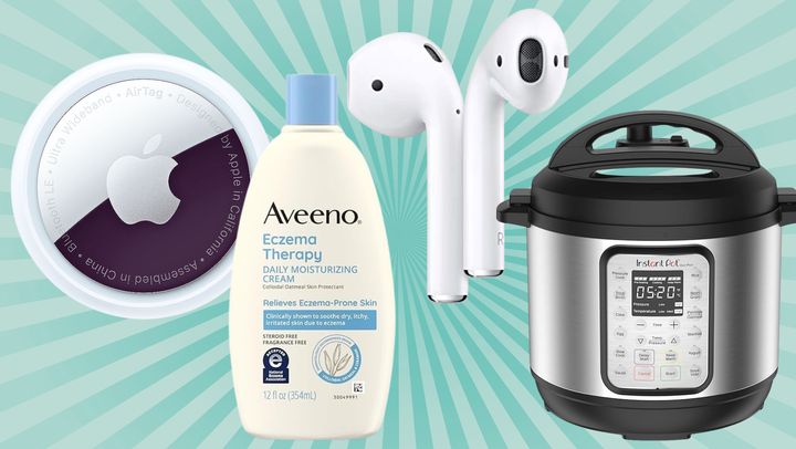 Apple AirTags, Aveeno Eczema Therapy body moisturizer, Apple AirPods and the nine-in-one Instant Pot are all on sale for a limited time on Amazon.