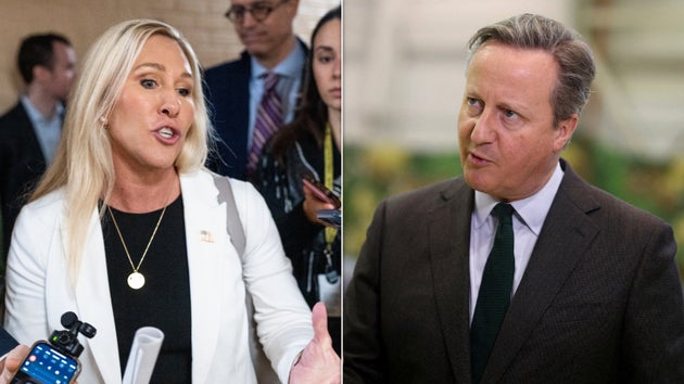 Marjorie Taylor Greene and David Cameron.