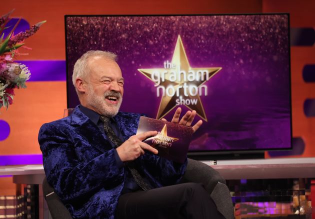 Graham Norton on the set of his BBC talk show