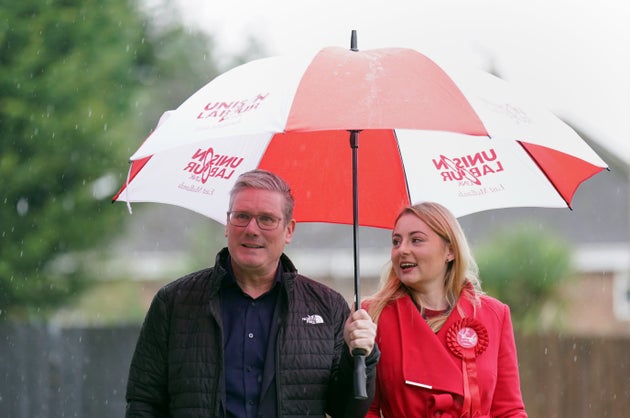 Keir Starmer with Gen Kitchen, the new MP for Wellingborough.