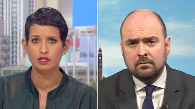 Naga Munchetty interviewed Richard Holden on BBC Breakfast.