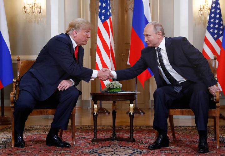 Then-President Donald Trump and Russian President Vladimir Putin pictured in 2018.