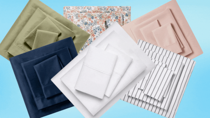 Target’s 400-thread count cotton sheets in solid and print options are currently 20% off.