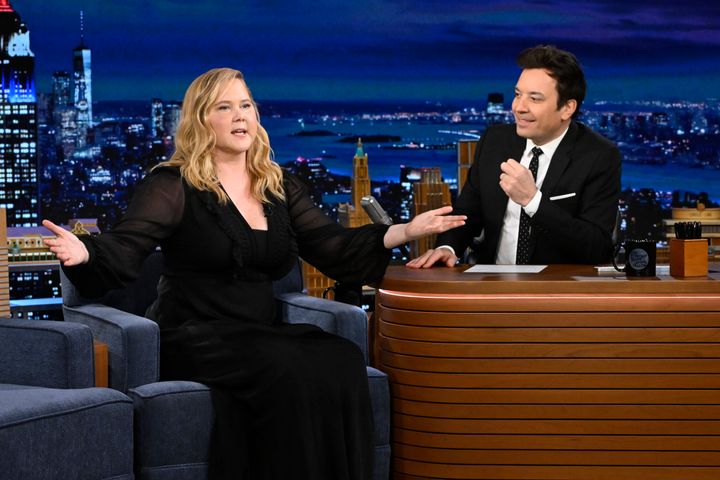 Amy Schumer, left, appeared on Tuesday's episode of "The Tonight Show Starring Jimmy Fallon."