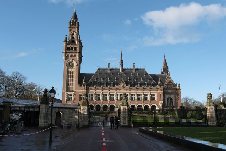 FILE - A view of the Peace Palace, which houses the International Court of Justice, or World Court, in The Hague, Netherlands, on Jan. 26, 2024. The United Nations' highest court opens historic hearings Monday, Feb. 19, 2024, into the legality of Israel's 57-year occupation of the West Bank and east Jerusalem, plunging the 15 international judges back into the heart of the decades-long Israeli-Palestinian conflict.
