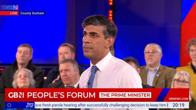 Rishi Sunak appearing on GB News earlier this year