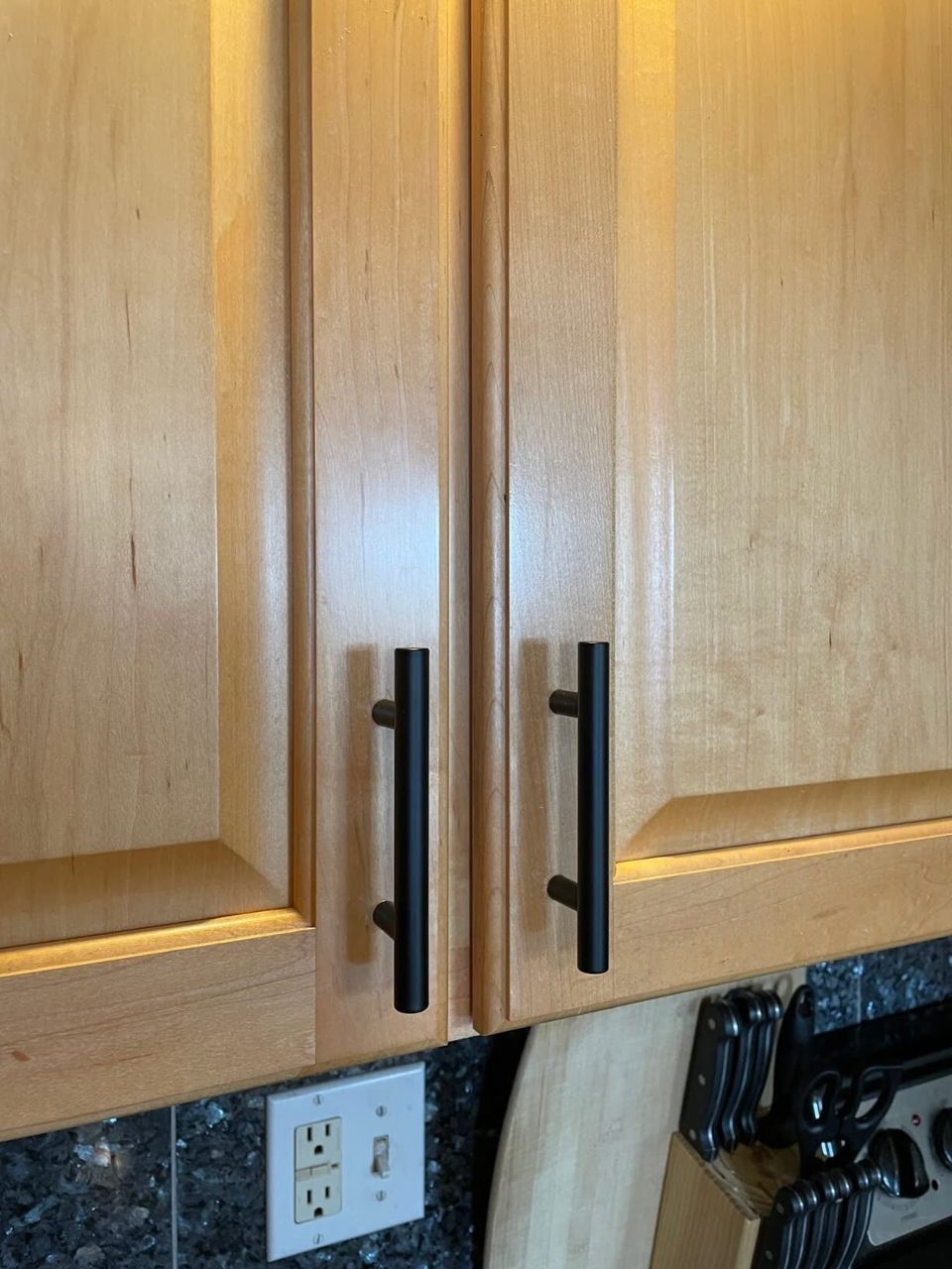 Some matte steel cabinet pulls to add a modern touch to older cabinets