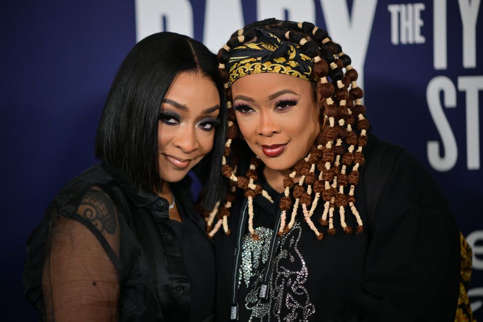 Judy and Da Brat attend a screening of "Maxine's Baby: The Tyler Perry Story" at Georgia State University on Nov. 8, 2023, in Atlanta, Georgia.