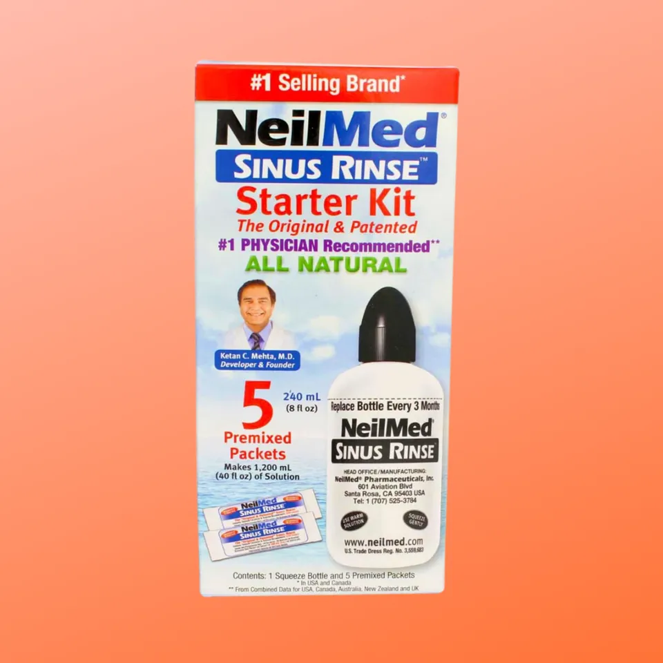 Neilmed Sinus Rinse Starter Kit - 8 oz. Bottle & 5 Packets