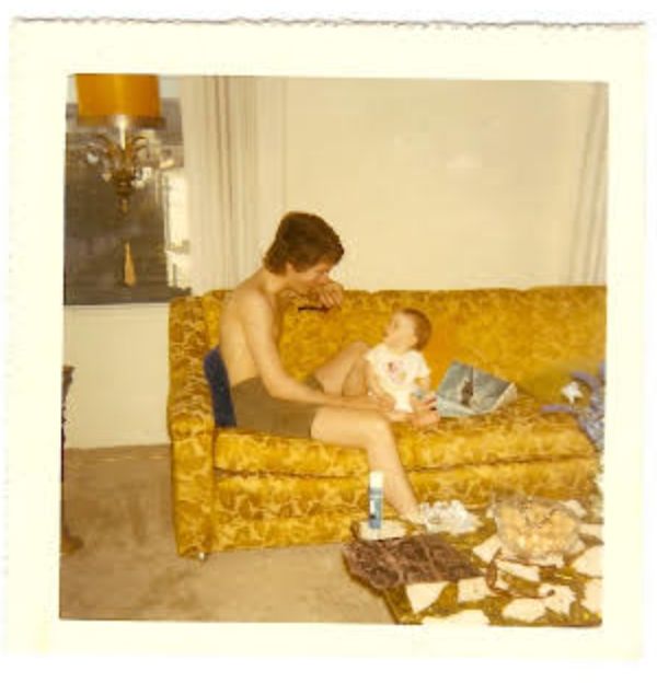 The author and her dad in 1971