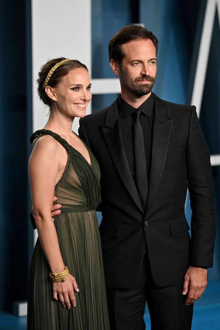 Natalie Portman and Benjamin Millepied at an Oscars after-party in 2022