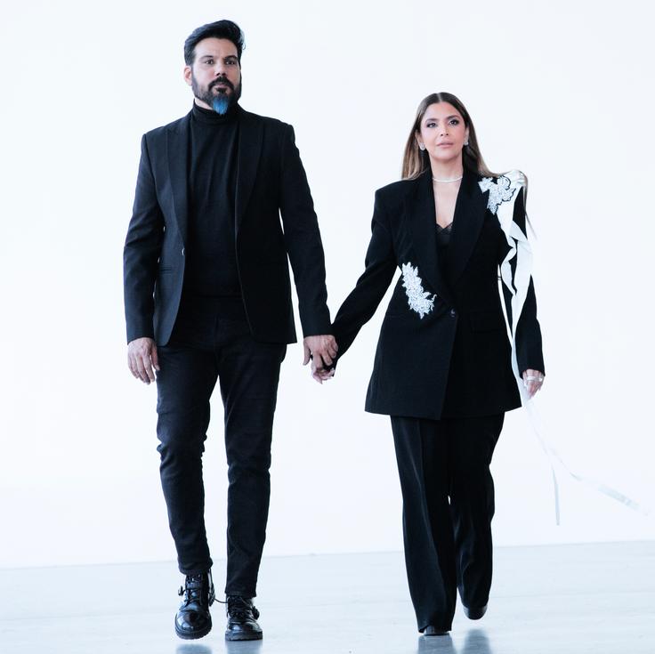 Falguni and Shane Peacock, the founders behind Falguni Shane Peacock. The designer brand has moved through identities and spaces around the world until it found a home, an evolution that feels distinctly human.