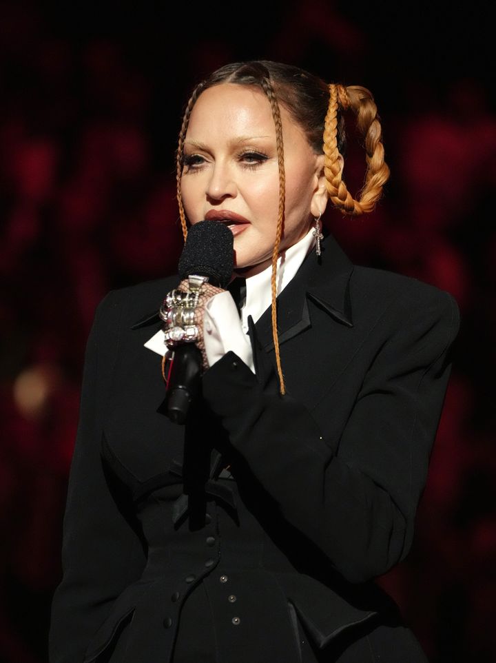Madonna presenting at the Grammys last year