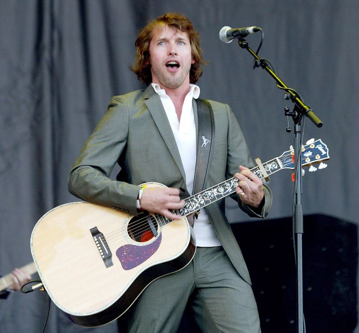 James performing at Glastonbury in 2008
