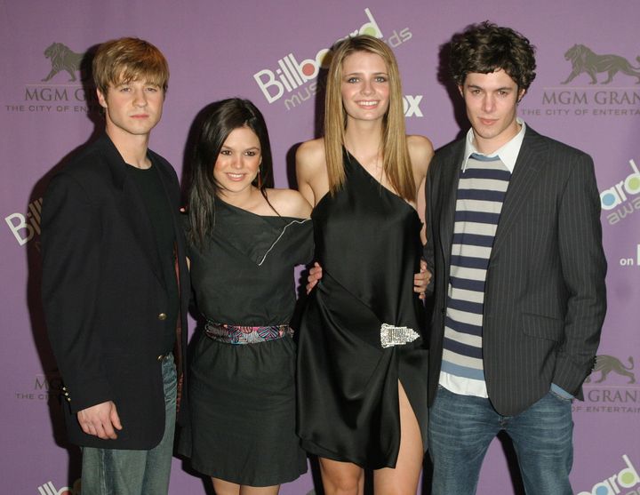 Barton with her “The O.C.” co-stars McKenzie, Rachel Bilson and Adam Brody at the 2003 Billboard Music Awards.