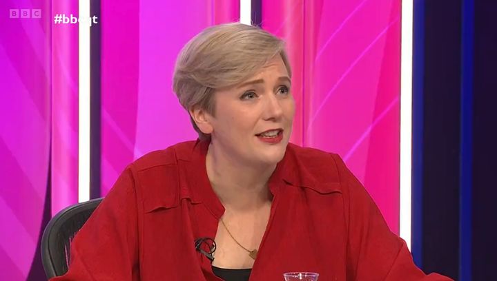 Labour MP Stella Creasy speaking on BBC Question Time