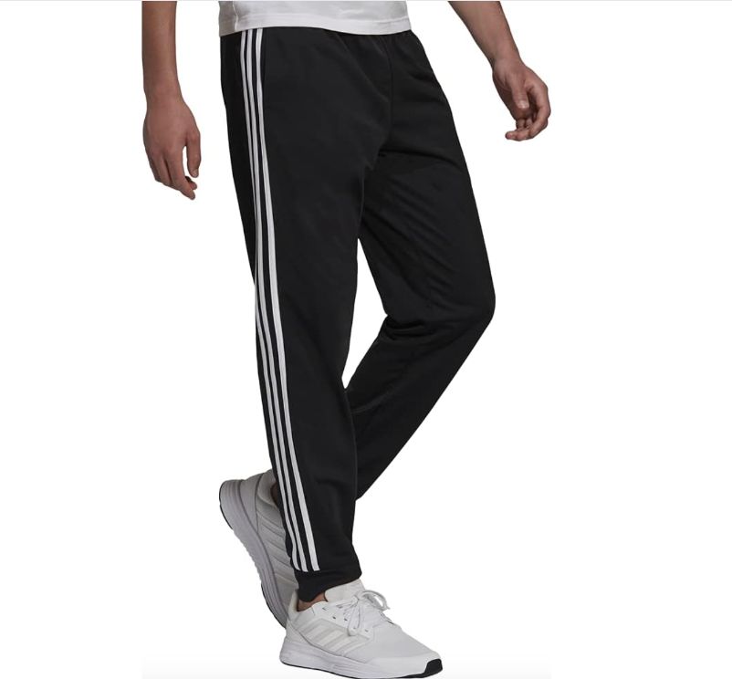 Adidas three-striped tapered track pants