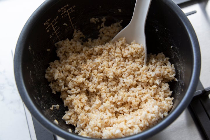 The Instant Pot's natural release provides brown rice with an opportunity to steam for several minutes at the end of the cooking cycle.