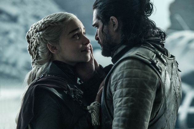 Emilia Clarke and Jon Snow in the last ever episode of Game Of Thrones