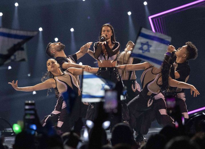 Israeli singer Noa Kirel performing at Eurovision in May 2023
