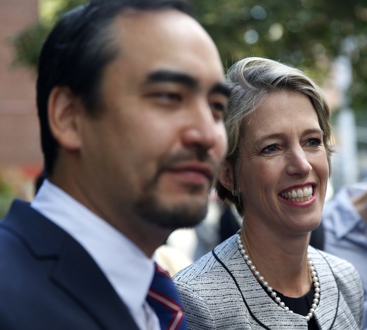 Former Democratic congressional, gubernatorial and attorney general candidate Zephyr Teachout, right, and former Biden administration economic adviser Tim Wu, left, are two of the lawyers arguing that the Supreme Court should uphold the Florida and Texas laws.
