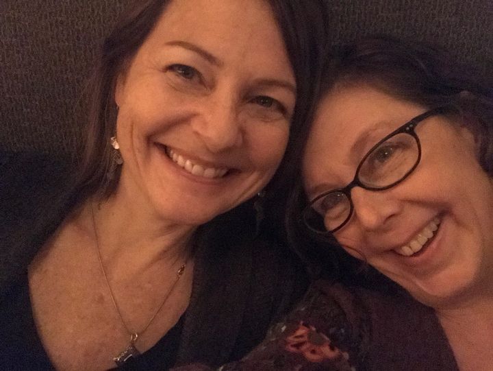 Wendy (left) and the author, out on the town in 2017.