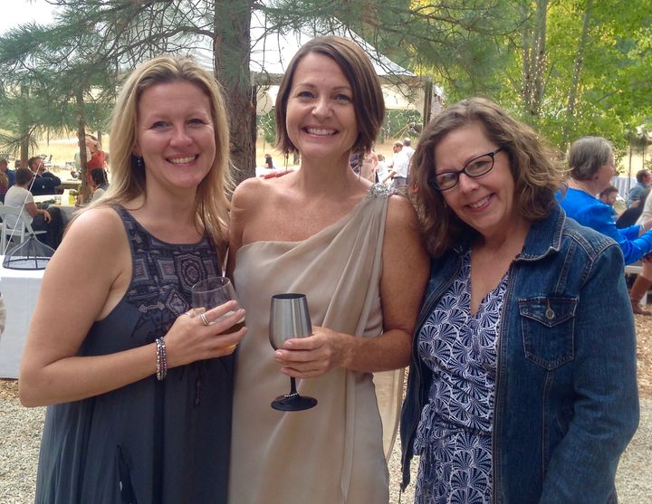 The Triple X's: Suzy (left), Wendy and the author, at the wedding of Wendy and John's daughter in 2016.