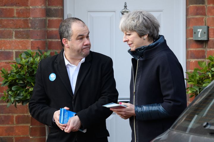 Paul Scully campaigning with Theresa May in 2018.
