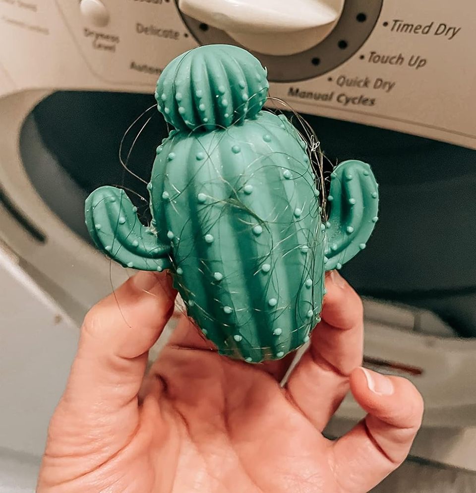 A pack of four cactus-shaped dryer balls to help make sure your clothes and bedsheets dry evenly and completely