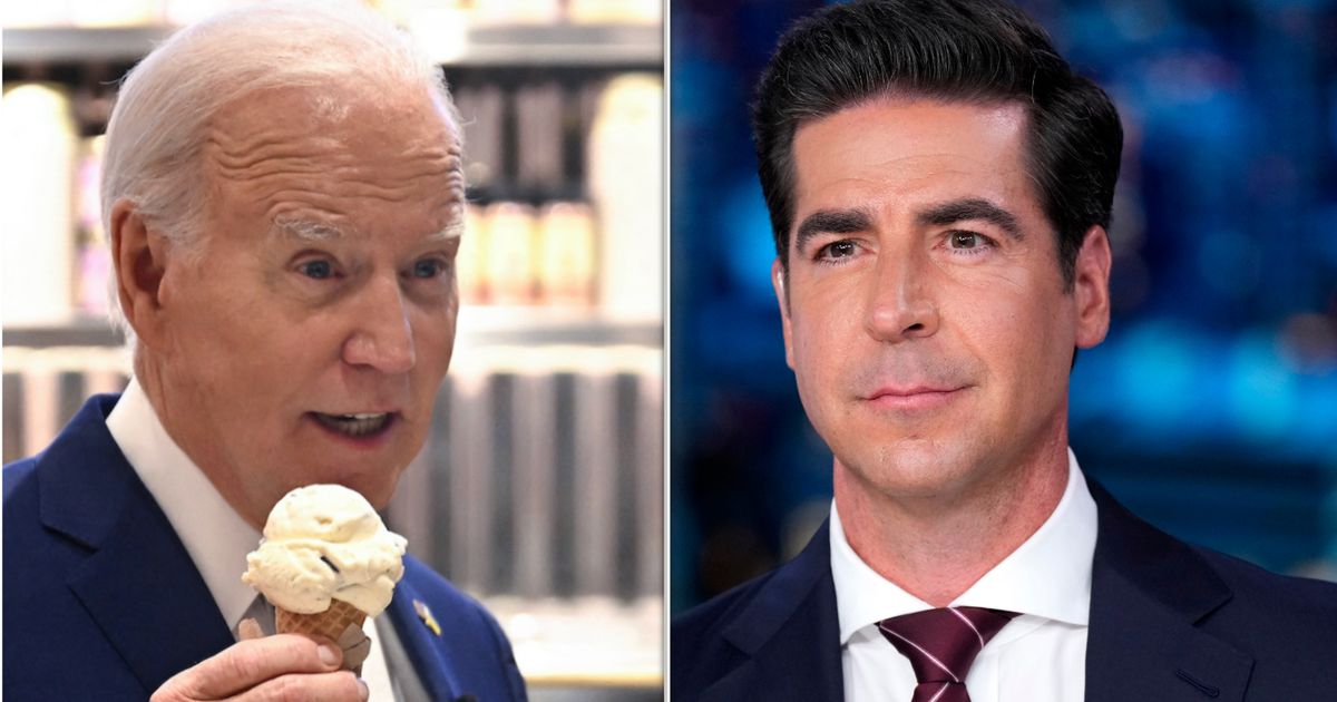 For Some Reason, Jesse Watters Has Problems With Joe Biden Eating Ice Cream