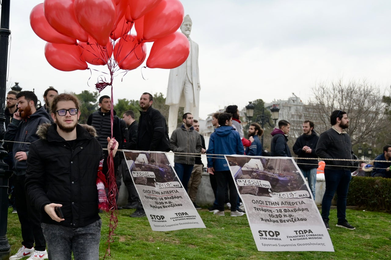 Απεργιακή συγκέντρωση στα πλαίσια της 24ωρης απεργίας της ΑΔΕΔΥ, στην Θεσσαλονίκη, Τετάρτη 28 Φεβρουαρίου 2024. (ΚΩΝΣΤΑΝΤΙΝΟΣ ΤΣΑΚΙΤΖΗΣ/EUROKINISSI)