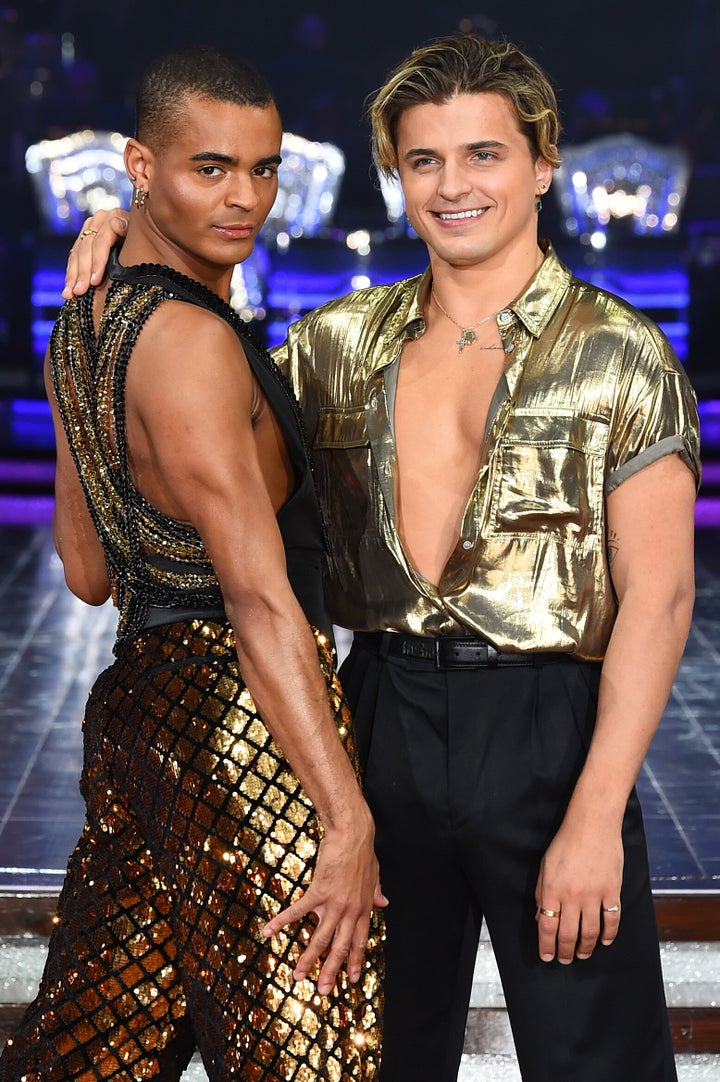 Nikita Kuzmin (right) pictured with his most recent Strictly partner, Layton Willia