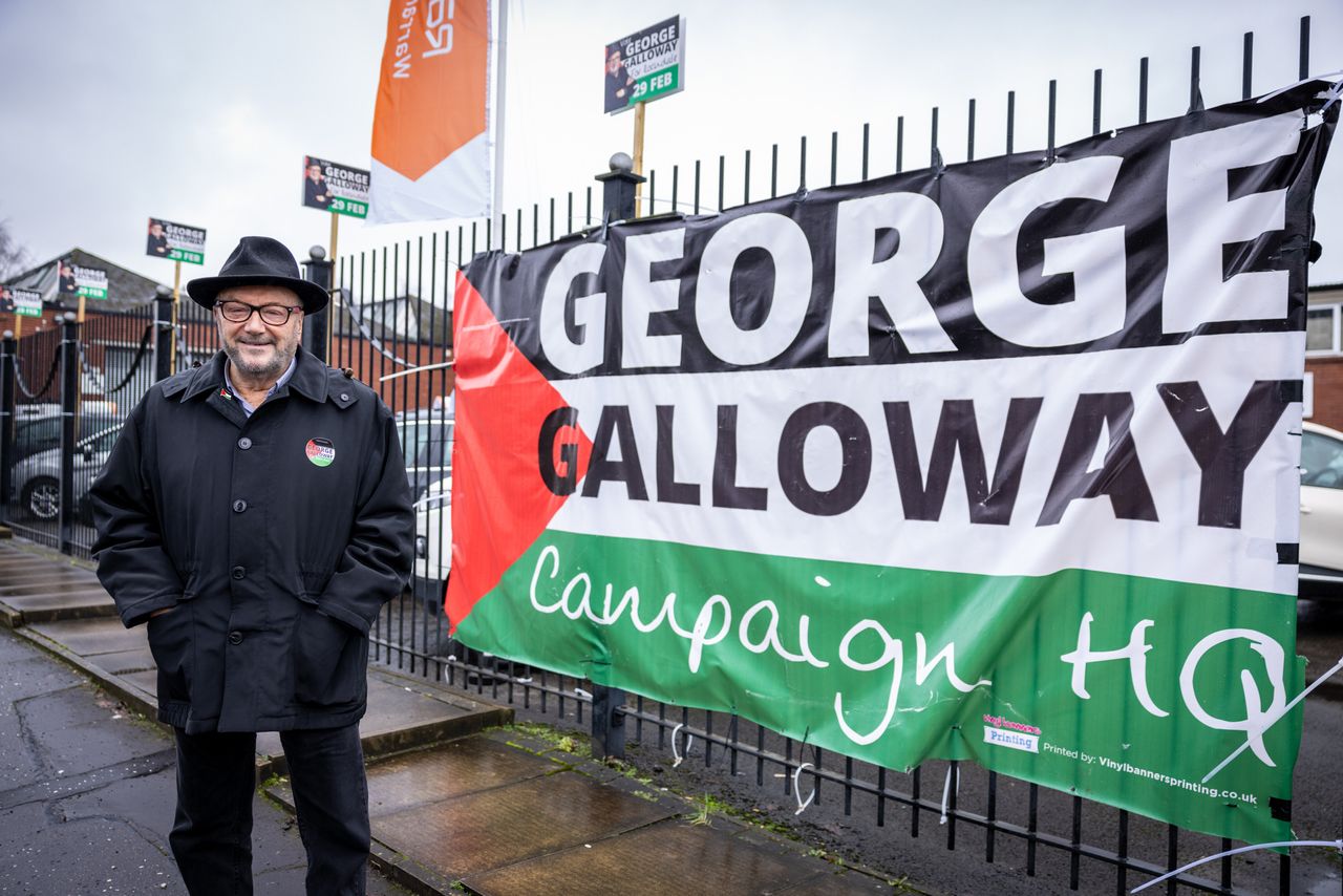 George Galloway has made the war in Gaza the central theme of his campaign.