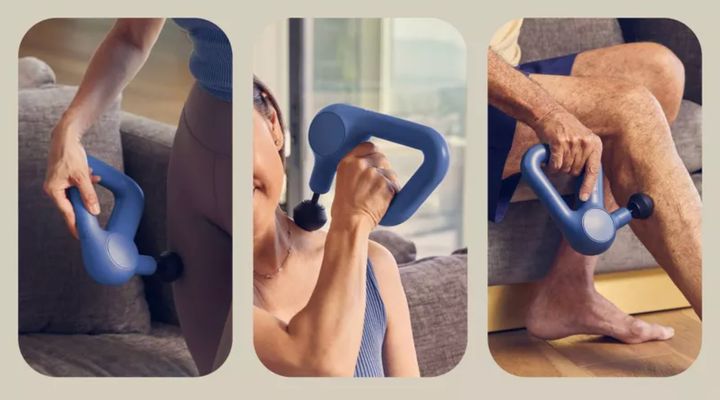 The Theragun Relief massage gun features an ergonomic, lightweight handle that makes it easy to reach and treat a variety of muscles and areas of the body.